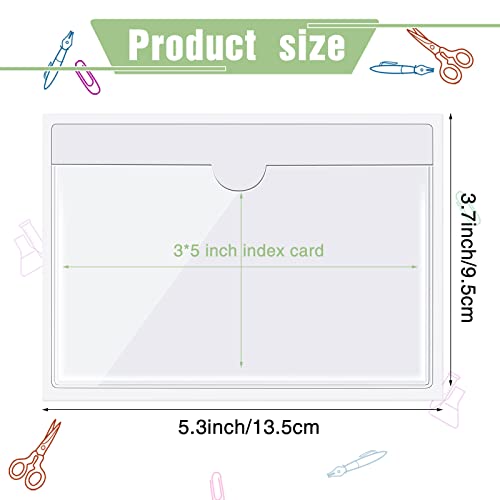 Image of Chinco 30 Pcs Self Adhesive Pockets, Bin Labels for Storage Bins, Clear Pocket Label Sleeves, Plastic Index Card Holder with Top Open for Organizing Bins Box Drawer(3 x 5 Inches)