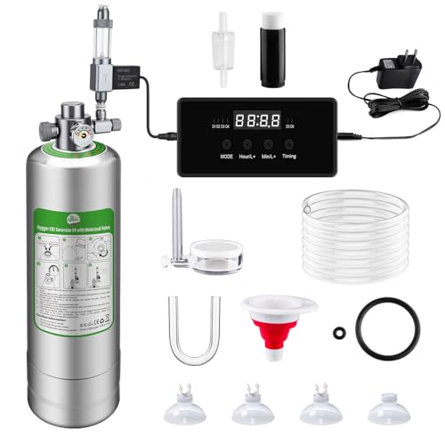 Upgraded 5L Aquarium CO2 Generator System with Timer-Enabled Motor Valve, Upgrade CO2 System Kit