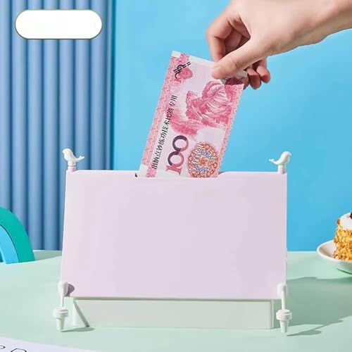 Image of Money Saving Bank with Coin Slot / /Creative Cartoon Design Money Bank / /Plastic Piggy Bank for Boys & Girls (Pack of 1) (Tent House - Pink)