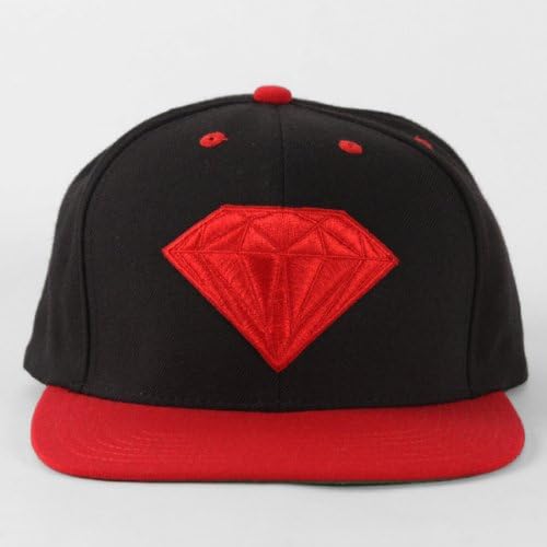 Diamonds Supply Co Black Snapbacks with Red Diamond