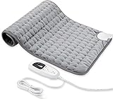 Heating Pad, Electric Heat Pad for Back, Shoulders, Abdomen, Legs, Arms, etc, Electric Fast Heat Pad with Heat Settings - Auto Shut Off (12' x 24'')