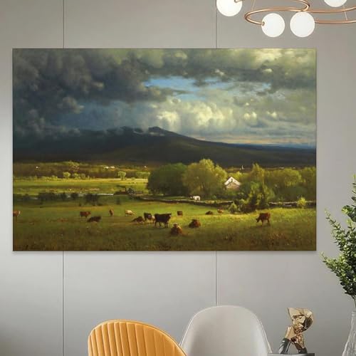 Impression sur toile paysage champêtre déco murale rustique