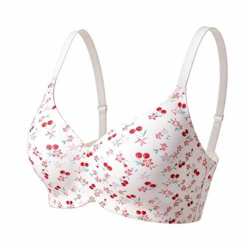 Gelly Bra Red XL Seamless Deep V Push Up Support Bras Comfortable Printed Full Coverage Everyday Bra - image 2