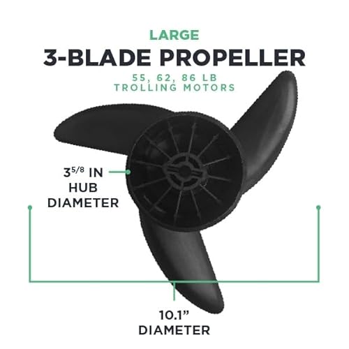image for Newport 3-Blade Trolling Motor Propeller Kit – Compatible with 55lb,