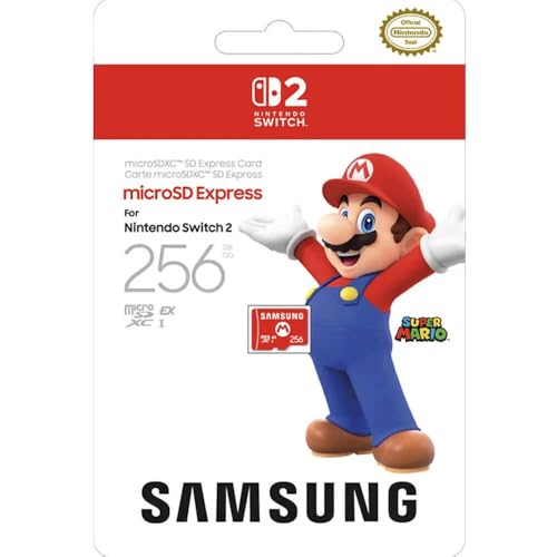 Cartão Samsung microSD Express para Nintendo Switch 2 de 256GB