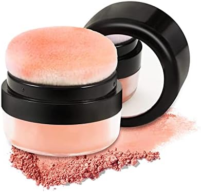Loose Powder Blush Air Cushion Blush Natural Blusher for Cheeks Shimmer Face Highly Pigmented Blush Makeup Long-lasting and Lightweight All Day Wear(05#)