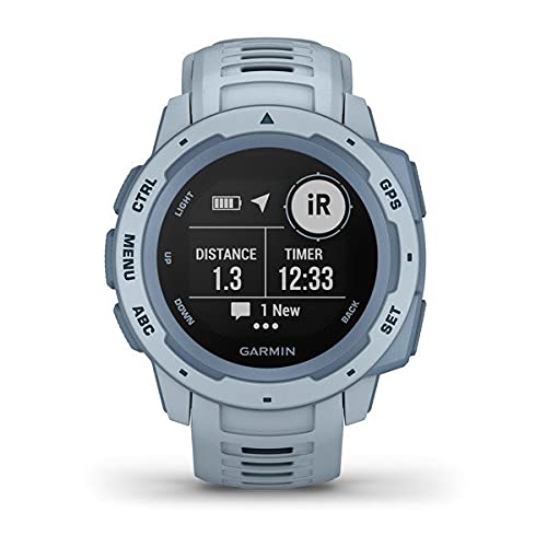 Garmin Instinct, Rugged Outdoor Watch With Gps, Features Glonass And Galileo, Heart Rate Monitoring And 3-Axis Compass, Sea Foam #TOP7