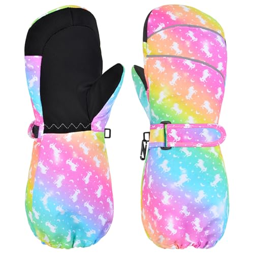 PAMAID Kids Ski Gloves Waterproof Toddler Mittens