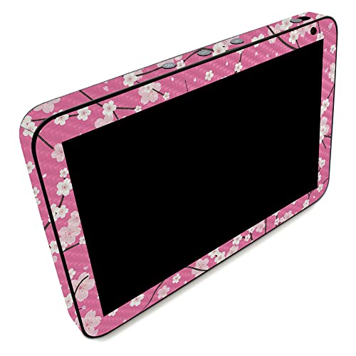 Image of MightySkins Carbon Fiber Skin Compatible with Amazon Echo Show 8 (Gen 2) - Sakura Pink | Protective, Durable Textured Carbon Fiber Finish | Easy to Apply | Made in The USA