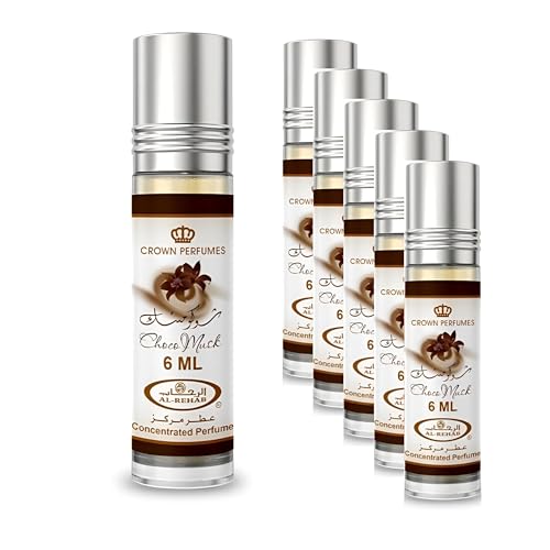 Al Rehab   Caja de 6 x 6 ml de aceite de perfume de almizcle Choco