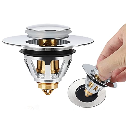 Preisvergleich Produktbild LONXAN Ablaufgarnitur Waschbecken Pop UpUniversal Stöpsel Waschbecken Verstopfungshemmend, Kein Rost für Waschtisch / waschbecken Badewanne Küche