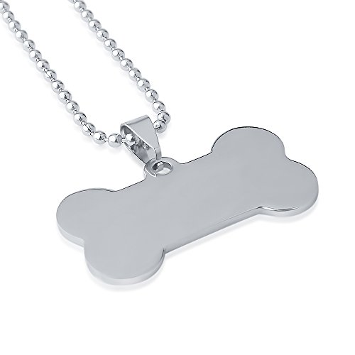 Personalized Dog Bone Shape Charm Pendant Necklace Fashion Jewelry for Pet Lover4