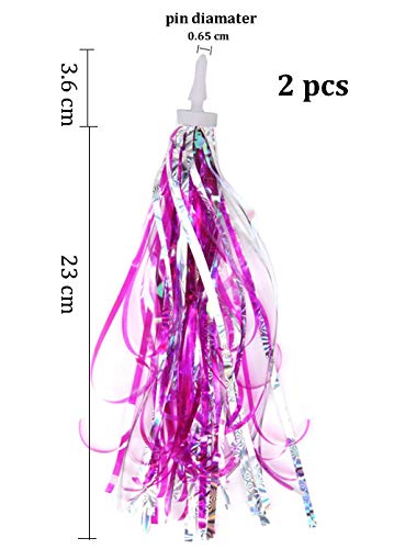 Suerico Girls Bike Decorations Kid Bicycle Accessories Kit- Bike Wheel Spoke Beads,Bike Streamers Tassel Ribbon, Bike Horn Bell,Bike Front Handlebar Basket #TOP3