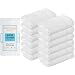 #1 Premium Soft Washcloth, Face Towels, 12pk – White