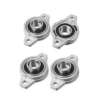 KFL002 15mm سبيكة الزنك محاذاة ذاتية وسادة كتلة تحمل شفة ، حزمة الزنك من 4