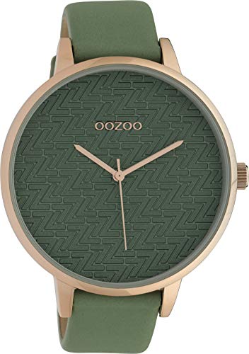 Oozoo Modische Damenuhr mit Lederband Quarz 45 MM Grün/Grün C10407 Cover