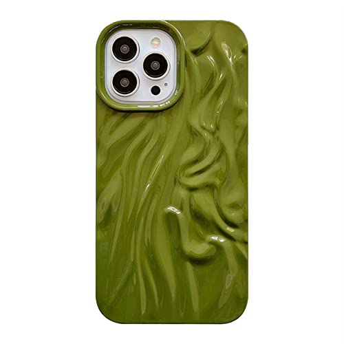 Coque de luxe iPhone 14 brillante et plissée en silicone souple