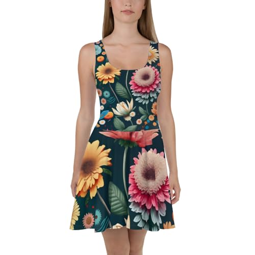 Robe skater strappy back noire dos nu évasée à bretelles croisées