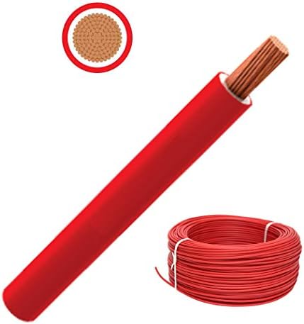RR Multi Strand Pure Copper Single Core Flexible Cables | Trirated Electrolytic Conductor up to 105C Fire Resist Electric Panel Wire | BS6231 ISO9001 CE Compliant 100Y(90m) Roll (0.5mm, Red)