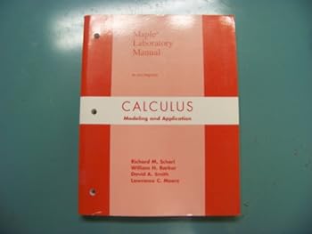 Paperback Maple Lab Manual for Calculus: Modeling and Application Book