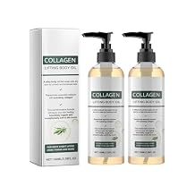 Krajiyya 2pcs Collagen Oil, Collagen Magic Body Oil Firming, Moisturizing Anti Aging Silk Body Oils for Women & Men, Lightweight Non-Greasy, 3.38 fl.oz