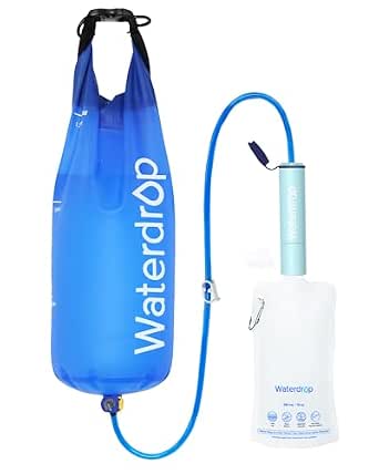 Waterdrop Gravity Water Filter Straw, Camping Water Filter, 0.1 Micron