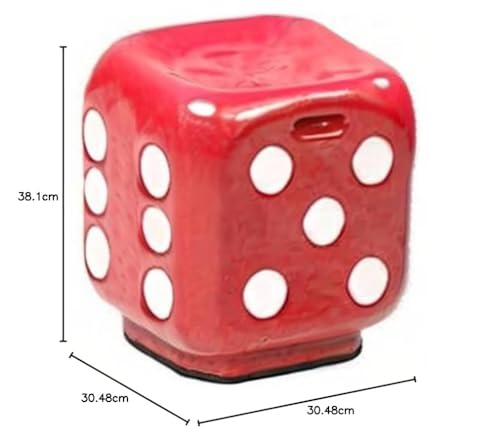 Image of Dice Shaped Stool, Red, Novelty Furniture for Kids and Adults