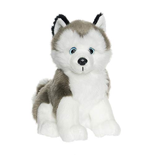 Teddykompaniet Husky Kuscheltier - Plüschtier Hund weiß/grau, 20 cm, sitzend – Husky Stofftier - Kuscheltier Hund Klein…