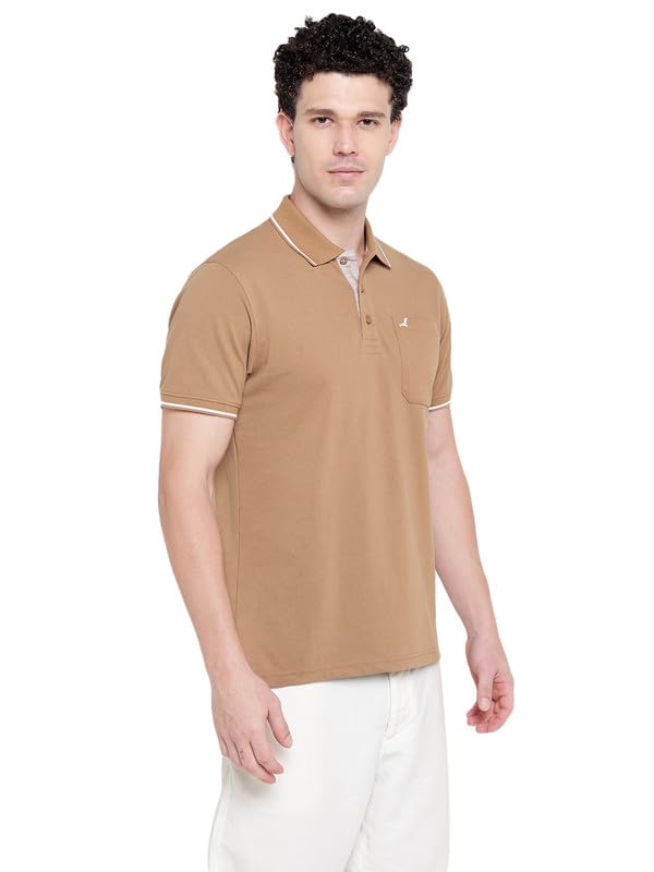 Image of AMERICAN CREW Polo Collar T-Shirt for Men with Pocket
