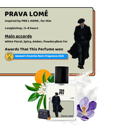 Image of TMPerfumehouse Prava Lome EDP for Men | Floral, Woody & Long Lasting Perfume Spray | Iris, Woody & Powdery Fragrance | Luxury Gift for Him | TMPH | 50ml