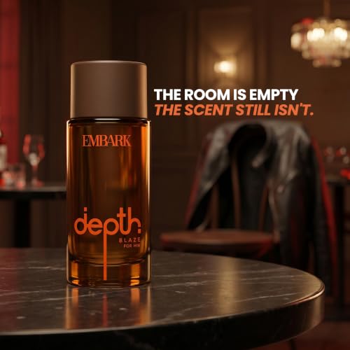 Image of EMBARK Depth Blaze Long Lasting Perfume for Men | 100ml Eau De Parfum | Woody Fruity Premium Fragrance | Gift for Men