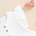 BemeyourBBs Summer Toddler Girl Clothes Baby Girl Ruffle Sleeveless Shirt with Buttons Bow Bloomers Shorts Set Cute Outfits (Solid White, 2-3 Years)