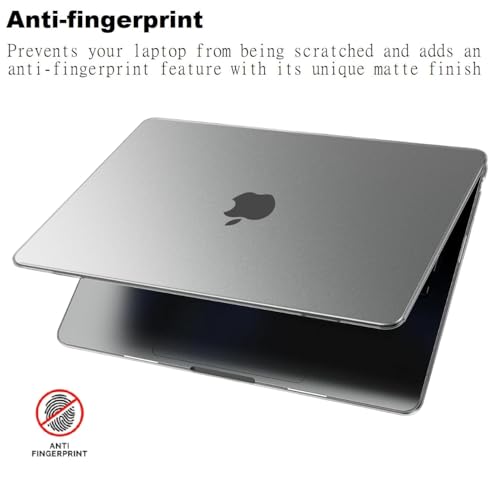 Image of Midkart Case Compatible with MacBook Air 13.6 inch M5 M4 M3 M2 Release 2026-2022 A3449 A3240 A3113 A2681 Ultra-Thin Slim Natural Color Hard Shell for MacBook Air 13 inch Case, Space Grey Translucent