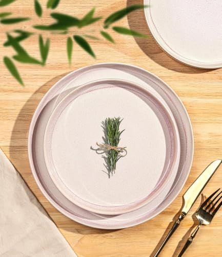 Image of TheTerra Ceramic Dinnerware Set for 4, 16-Piece Plates and Bowls Set