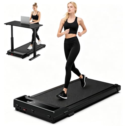 Image of Walking Pad Treadmill for Home - Under Desk Walking and Running with Remote Control Portable Electric Machine Adjustable Slim Compact with 0.6-4.0MPH Modes Max up 265 Lbs for Home Office