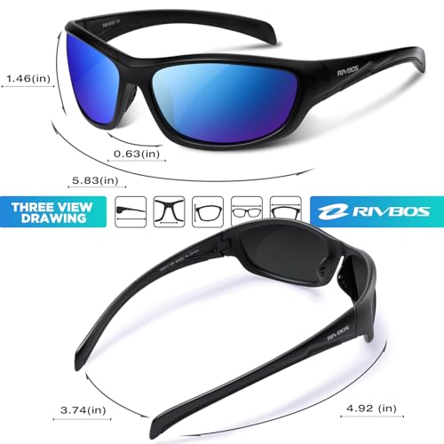 rivbos polarized sunglasses uv400 protection for men39s and women39s fishing cycling and outdoor activities rb832