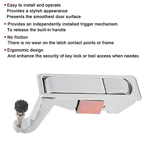 Luqeeg Non-Locking Compression Latch – Stylish Zinc Alloy Toolbox Latch For RVs, Trailers, Ships & Industrial Cabinets (Silver)