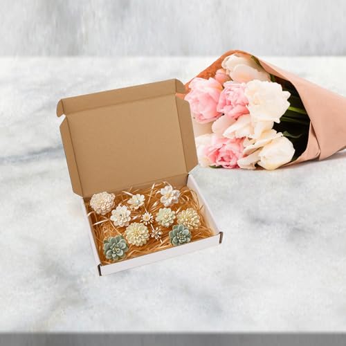 Image of RLAVBL 100 Pack 7x5x1 Small Shipping Boxes, White Corrugated Cardboard Mailer Box for Packing Mailing Small Business