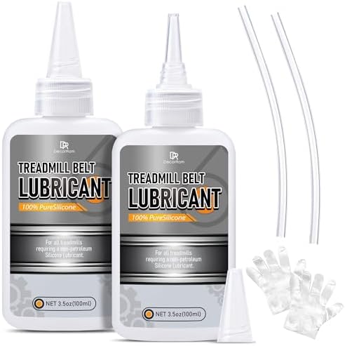 Silicone Treadmill Belt Lubricant - 7oz Lube with Application Tubes, 100% Silicone Oil for Most Treadmill Lubrication - High Temperature Resistant, Non-Toxic Odorless Oil