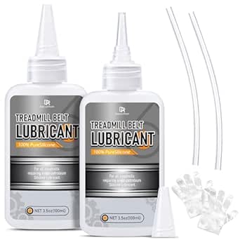 Silicone Treadmill Belt Lubricant - 7oz Lube with Application Tubes, 100% Silicone Oil for Most Treadmill Lubrication - High Temperature Resistant, Non-Toxic Odorless Oil