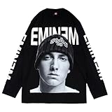 [Jack'n da Box] ラップ Tシャツ アーティストT 長袖 ロンT TDM1884 FTPユニセックス フルカラー 両面プリント 大きいサイズ ブラック 黒T ダンス 衣装 (JP, アルファベット, M, ブラック) [並行輸入品]