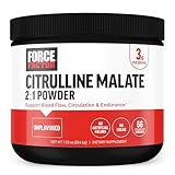 FORCE FACTOR Citrulline Malate 2:1, L Citrulline Supplement for Men to Boost Nitric Oxide, Blood Flow, Muscle Pumps, and Performance, L Citrulline Powder Pump Supplement, Unflavored, ~66 Servings