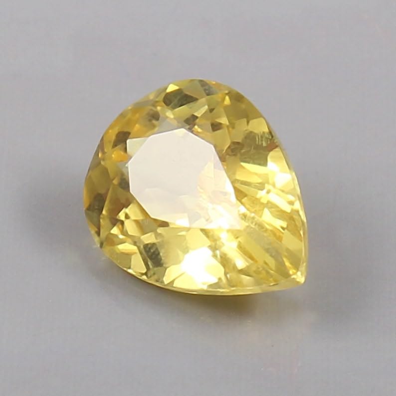 Saphir jaune naturel 10x8mm calibré pour sertissage réussi