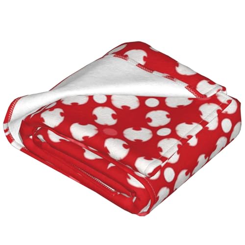 Couverture en flanelle douce rouge et blanc de haute qualité - 5