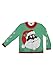Faux Real Men's Black Santa Ho Ho Ho Ugly Christmas Sweater Printed Tee, Green/Red, Large