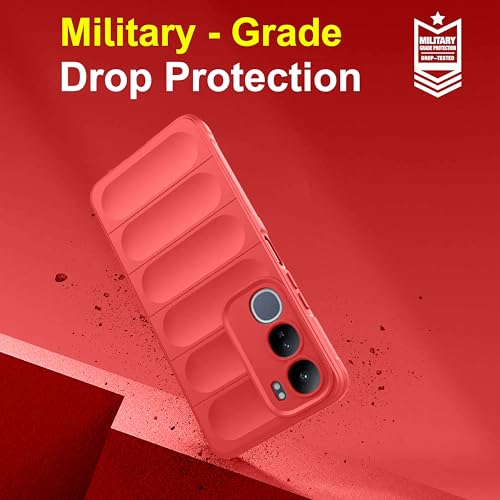 Image of amazon basics Back Case Cover for Vivo Y29 5G | Compatible for Vivo Y29 5G Back Case Cover | Liquid Silicon Magic Case for Vivo Y29 5G with Camera Protection | Red