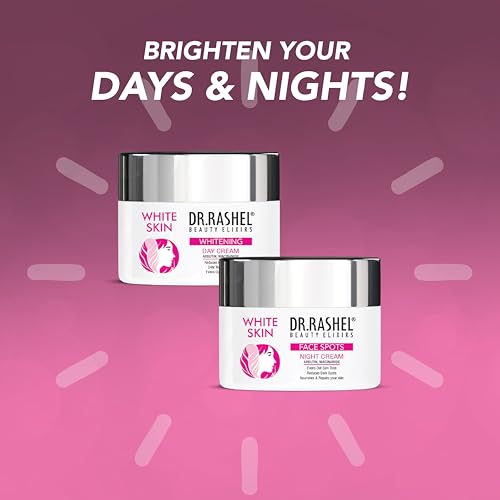 Image of DR.RASHEL White Skin Complete Day & Night Skincare Combo | Dark Spot Removal, Brightening & Rejuvenation | All Skin Types | For Men & Women | 50g x 2