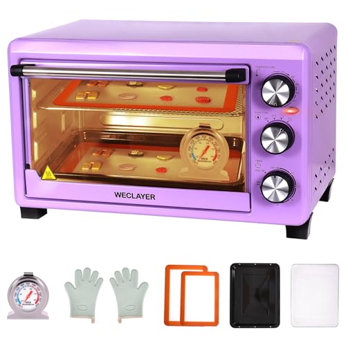 25QT Polymer Clay Oven with Adjustable Time & Temperature,Large Capacity Electric Oven for bake Clay,Polymer Clay Tools,Includes Tray,Wire Rack,Thermometer,Heat-resistant Silicone Mat and Gloves