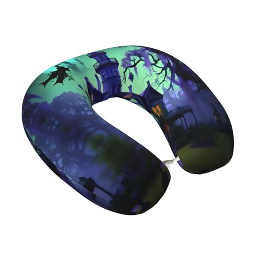 Almohada para viaje de poliéster negro cervical miniatura 2