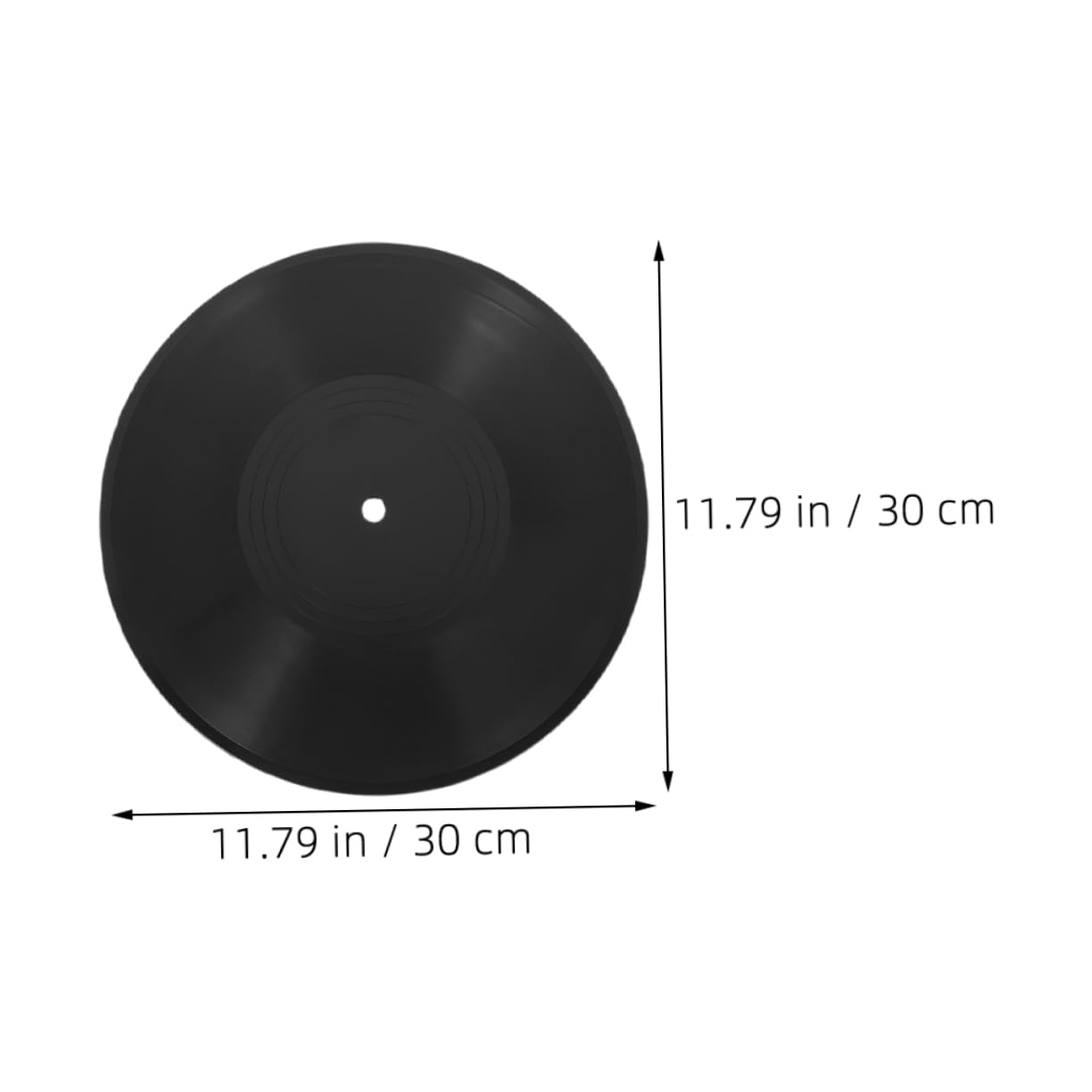 MAGICLULU Schwarze Vinyl Schallplatten für Wanddeko aus Kunststoff 10 Stück